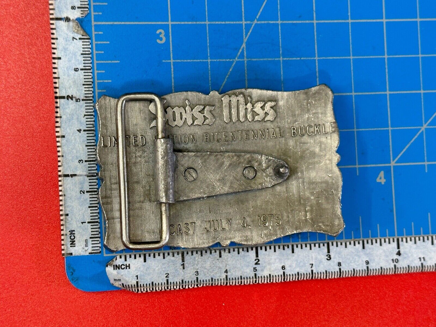 Swiss Miss Patriotic American Eagle 200 year Bicentennial Pride belt buckle