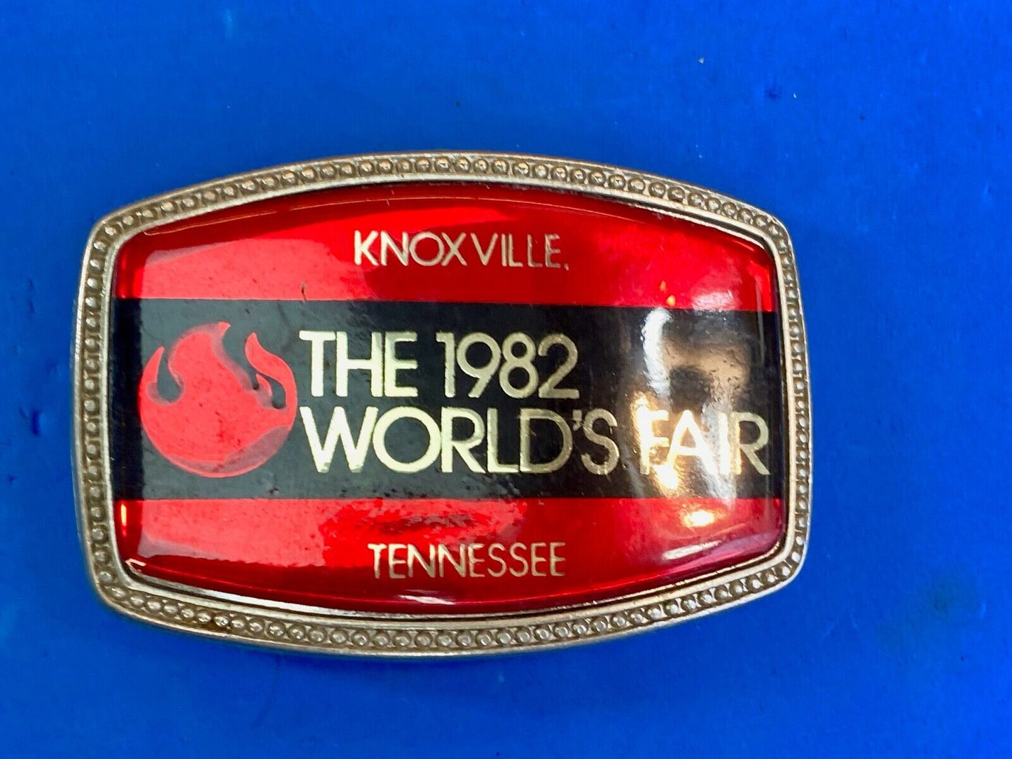 The 1982 Worlds Fair. - Knoxville Tn Tennessee Belt Buckle - Sunsphere