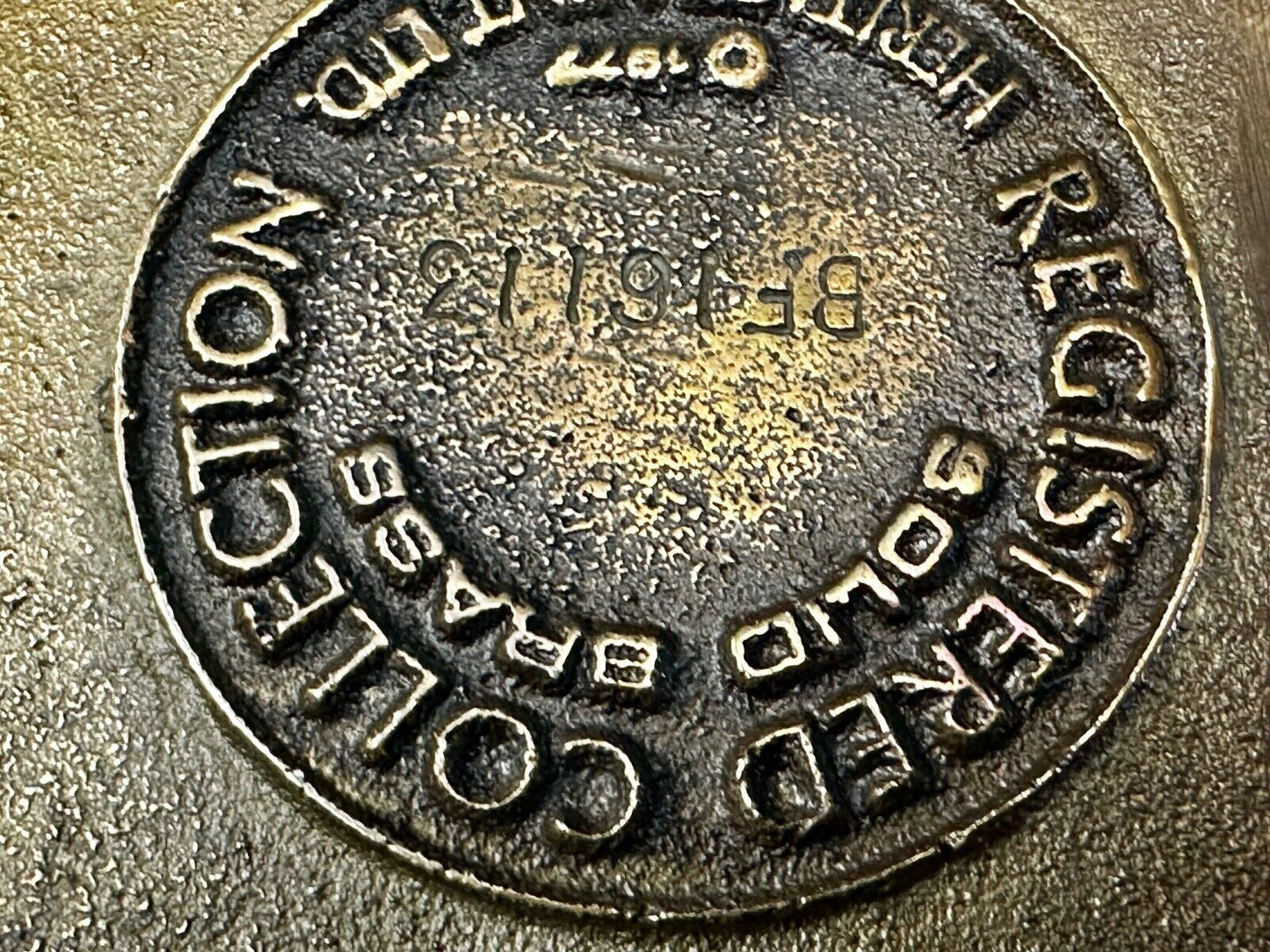 The Great State of Texas Lone Star State Solid Brass 1970s Belt Buckle