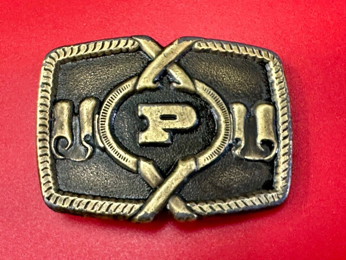 Vintage Letter P - Initial Monogram belt buckle by Oden