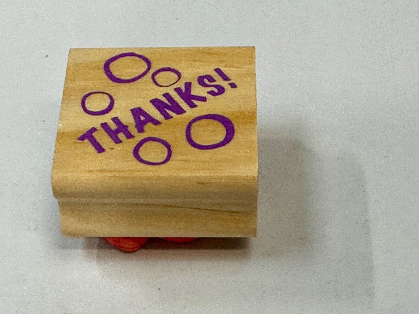 THANKS! - NOS 1.5" Rubber Stamp for Crafting and Card Making