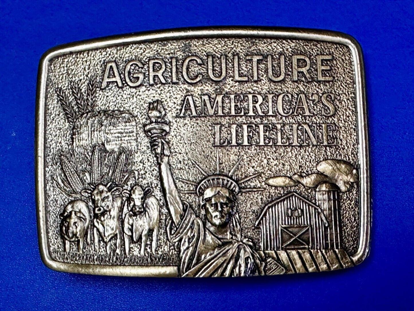 Agriculture America's Lifeline Farming - Statue of Liberty Limited Belt Buckle