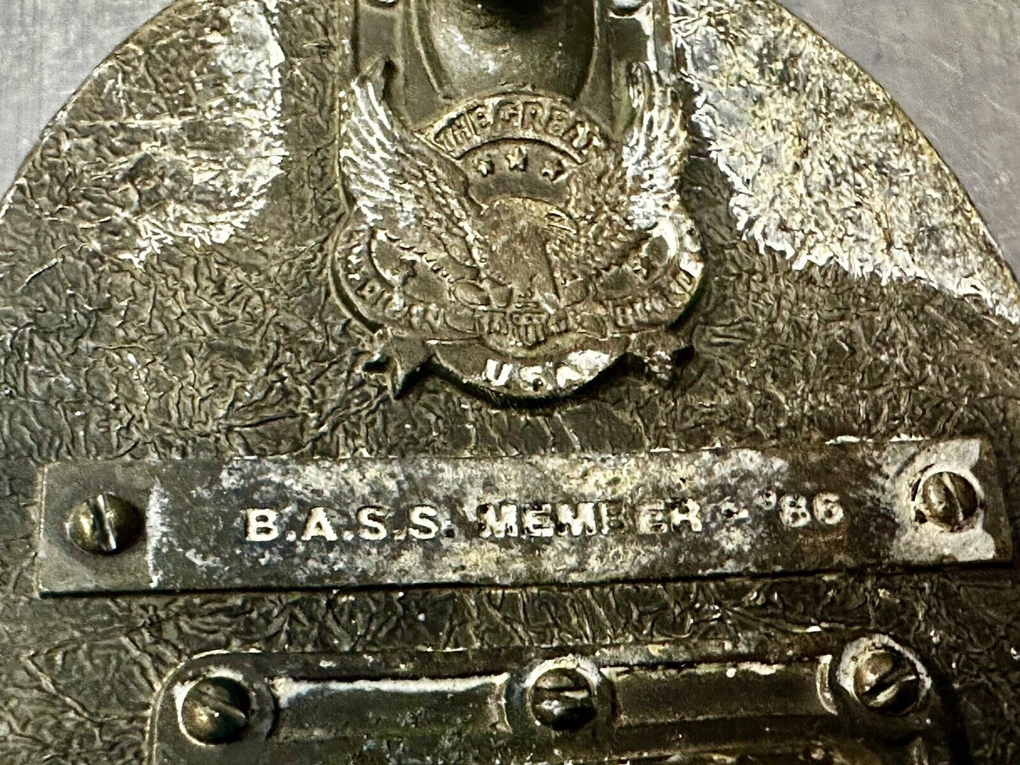 1996 BASS Anglers Sportsman Society Sport Fishing Fishermans Belt Buckle