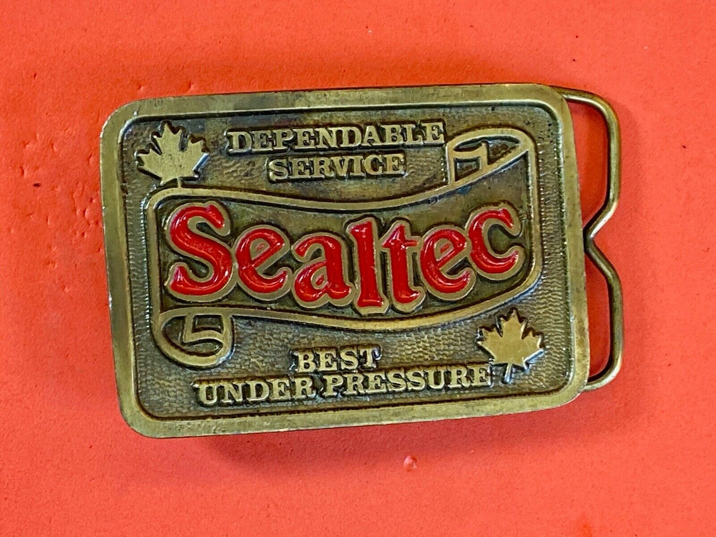 Vintage Belt Buckle - Sealtec - Company - Dependable Service Best Under Pressure