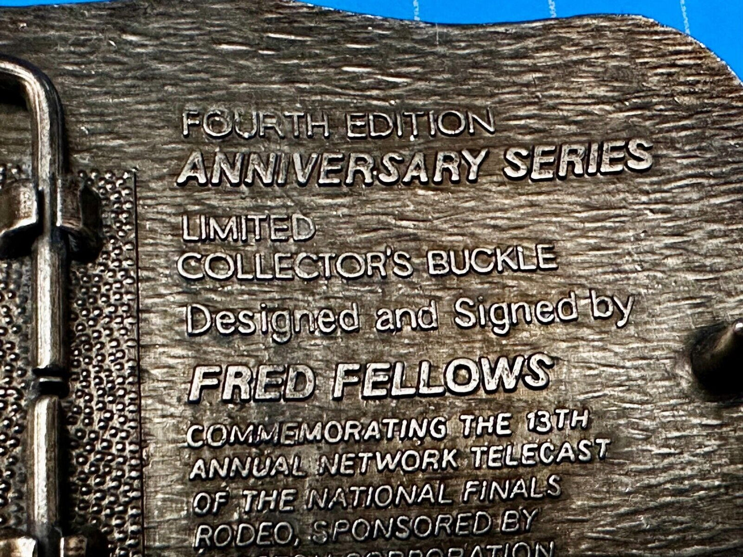 1986 Hesston NFR National Finals Rodeo Cowboys Western Belt Buckle