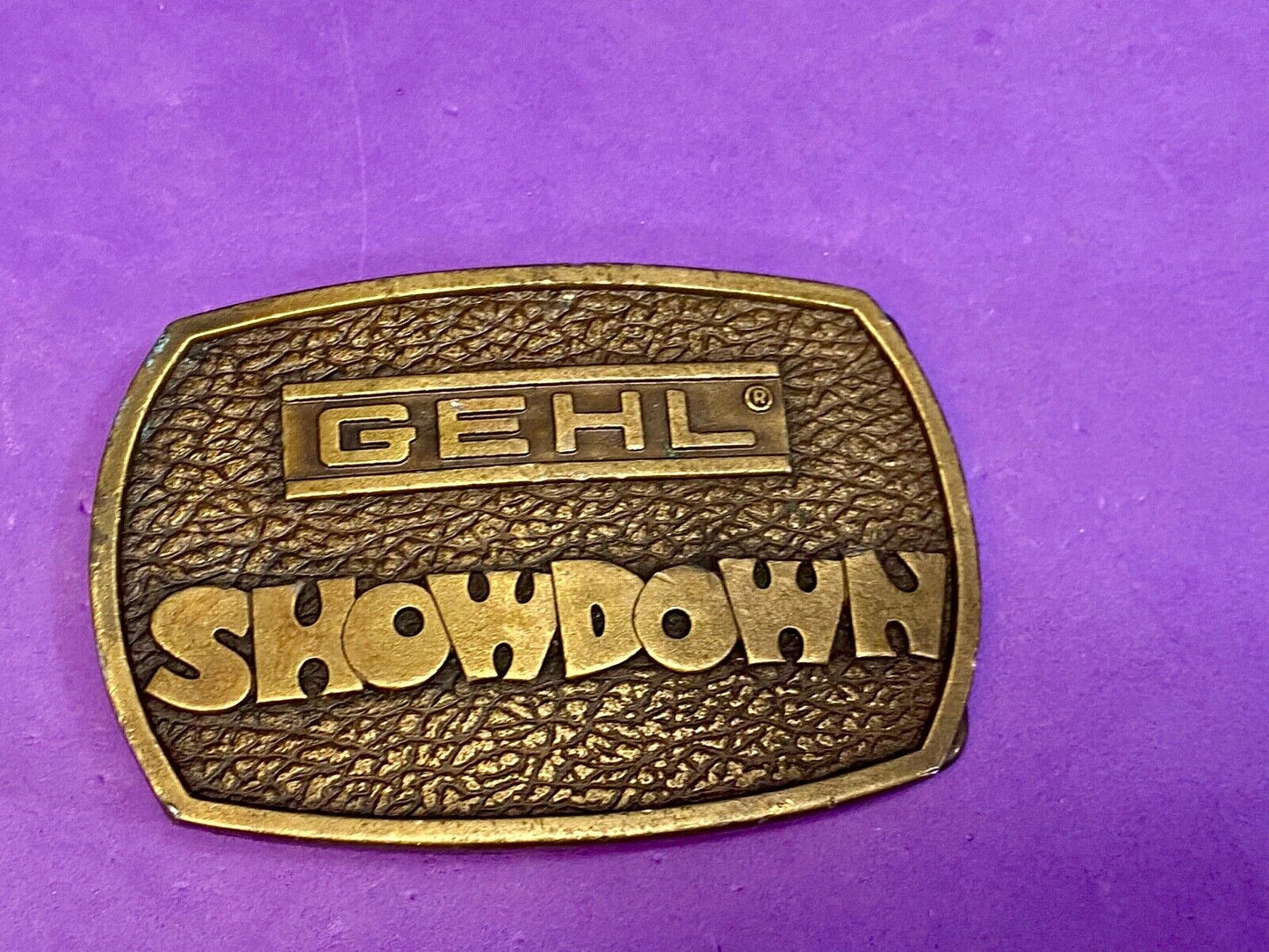 Vintage 1976 - Gehl Showdown - Skid Steer Loader Baler - Co Belt Buckle
