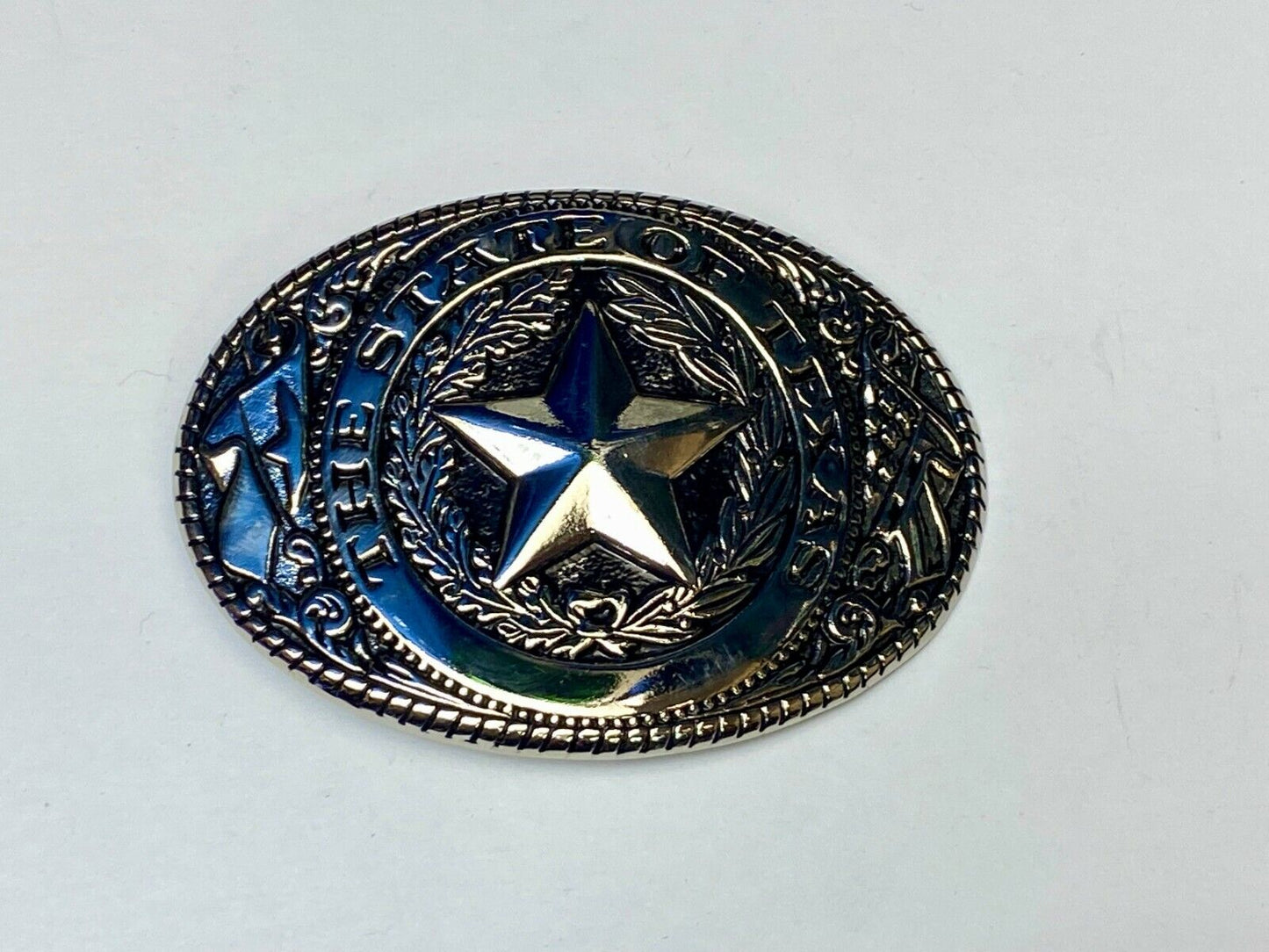 The Great State Of Tx Pride Patriotic Texas Star Flag Ornate Western Belt Buckle