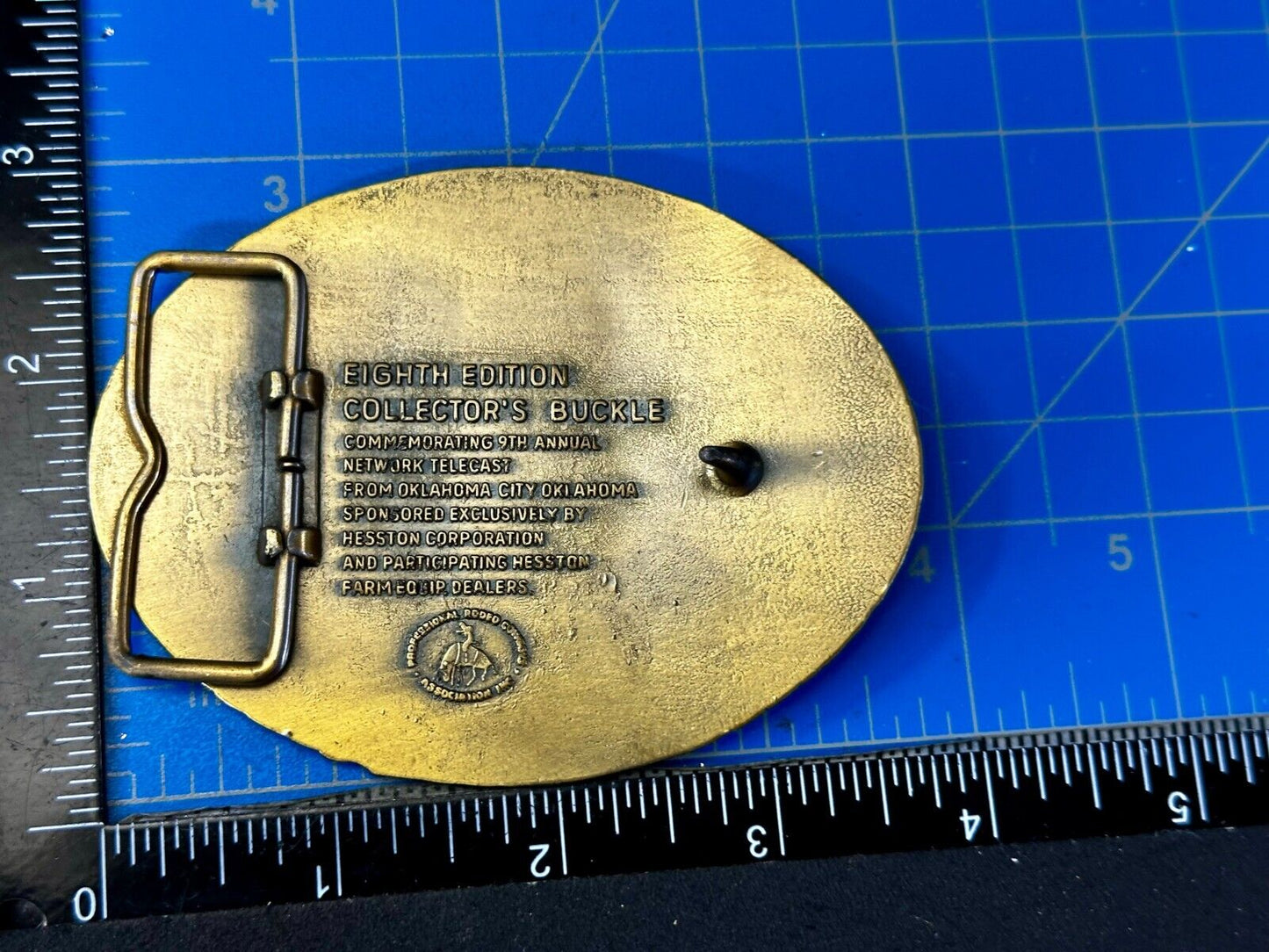 1982 Hesston National Finals Rodeo NFR Rodeo All Around Cowboy Belt Buckle