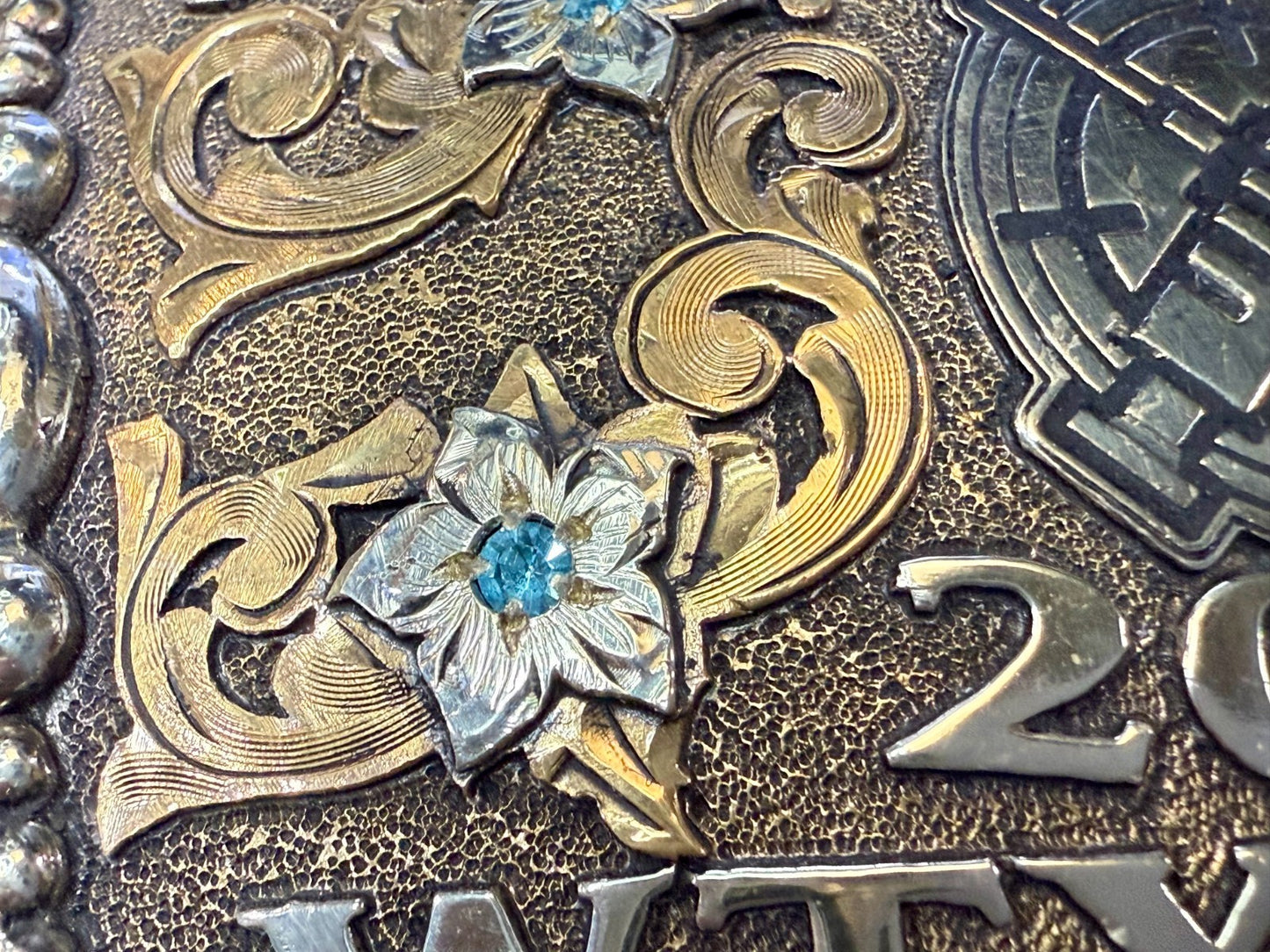 2016 WTX JDRF Budweiser Shootout NASCAR Trophy Molly's Custom Silver Belt Buckle