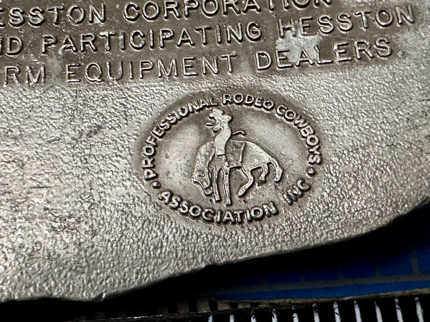 1983 Hesston NFR National Finals Rodeo Cowboys 25th aniversary Belt Buckle