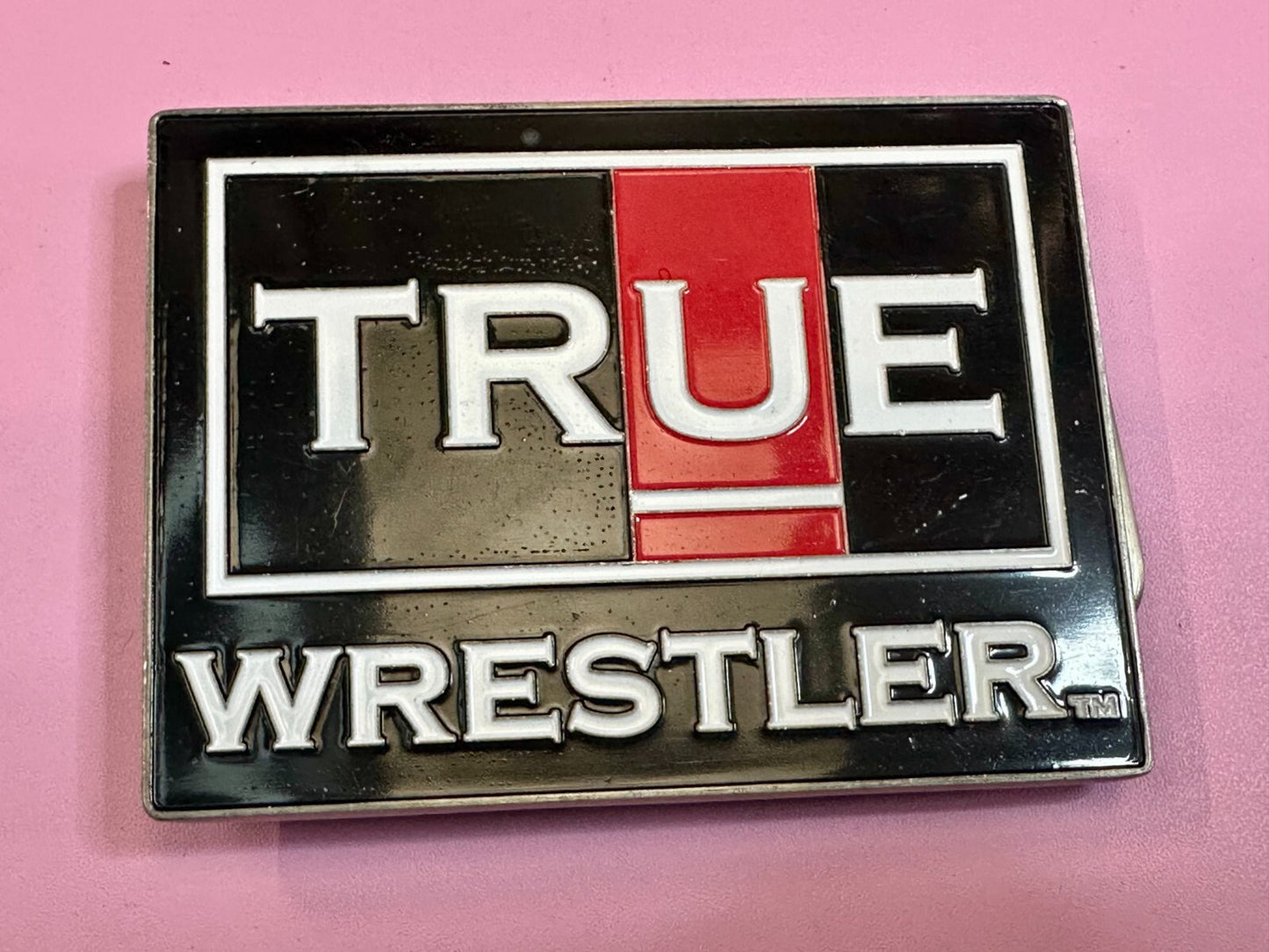 True Wrestler Apparel Enameled Rectangular Belt Buckle
