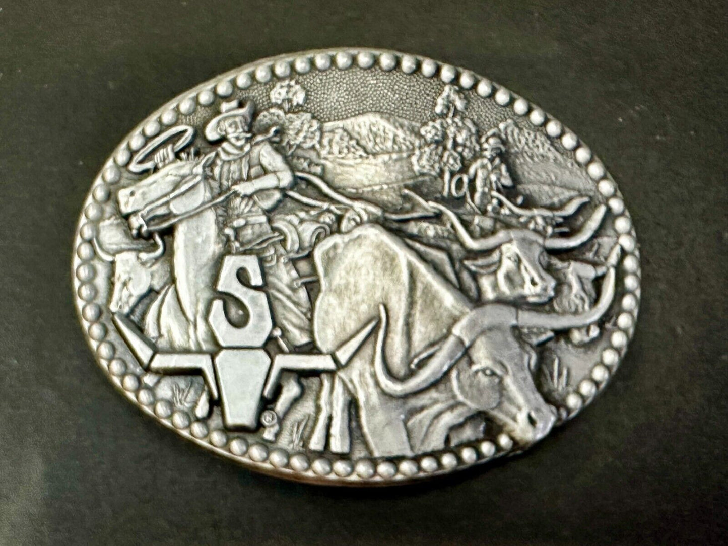 Award Design Medals Zee Series Longhorn Cattle Drive Cowboy Western Belt Buckle!