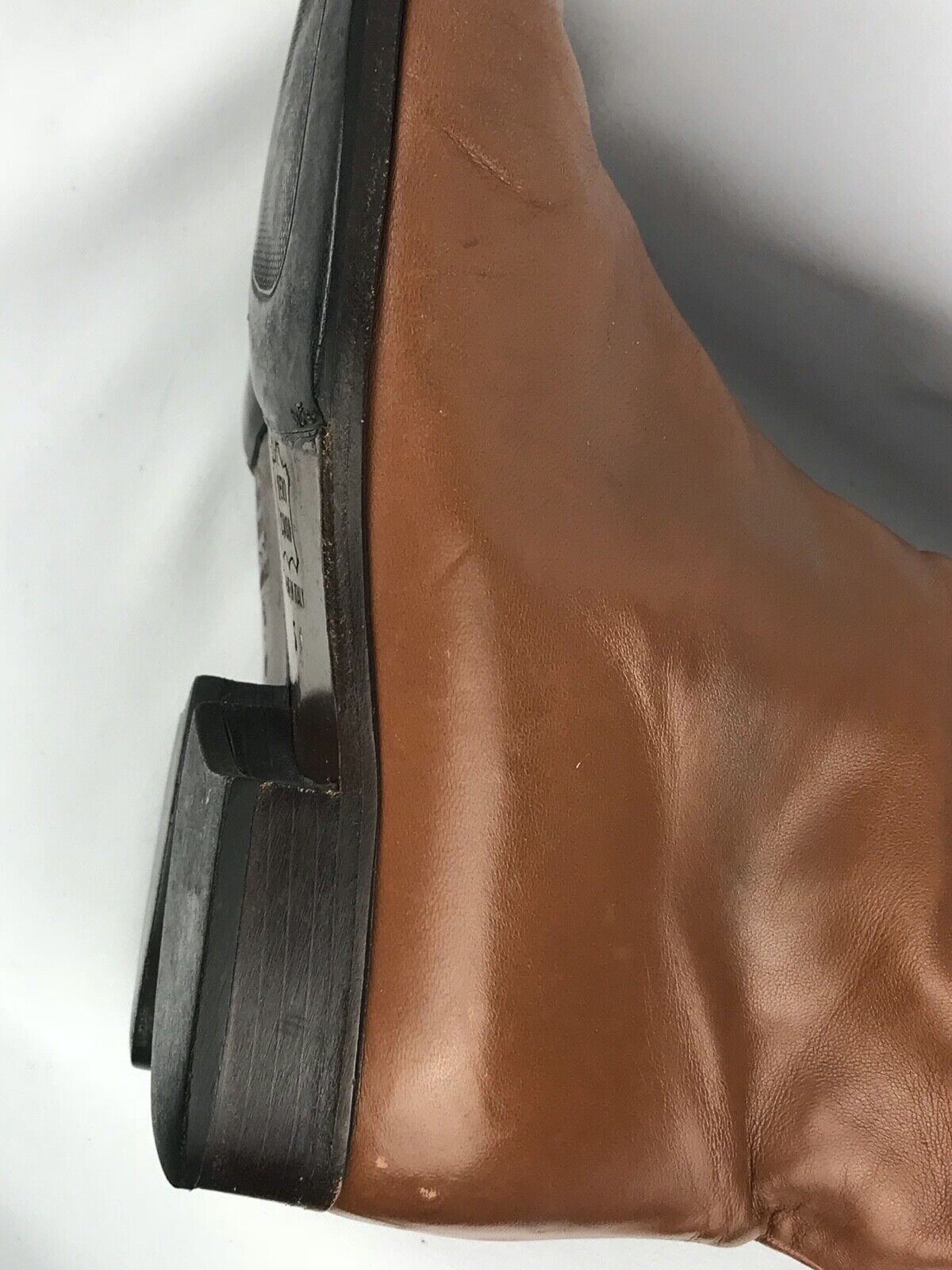 BALLY Cognac Brown Leather Riding Boots Size 5
