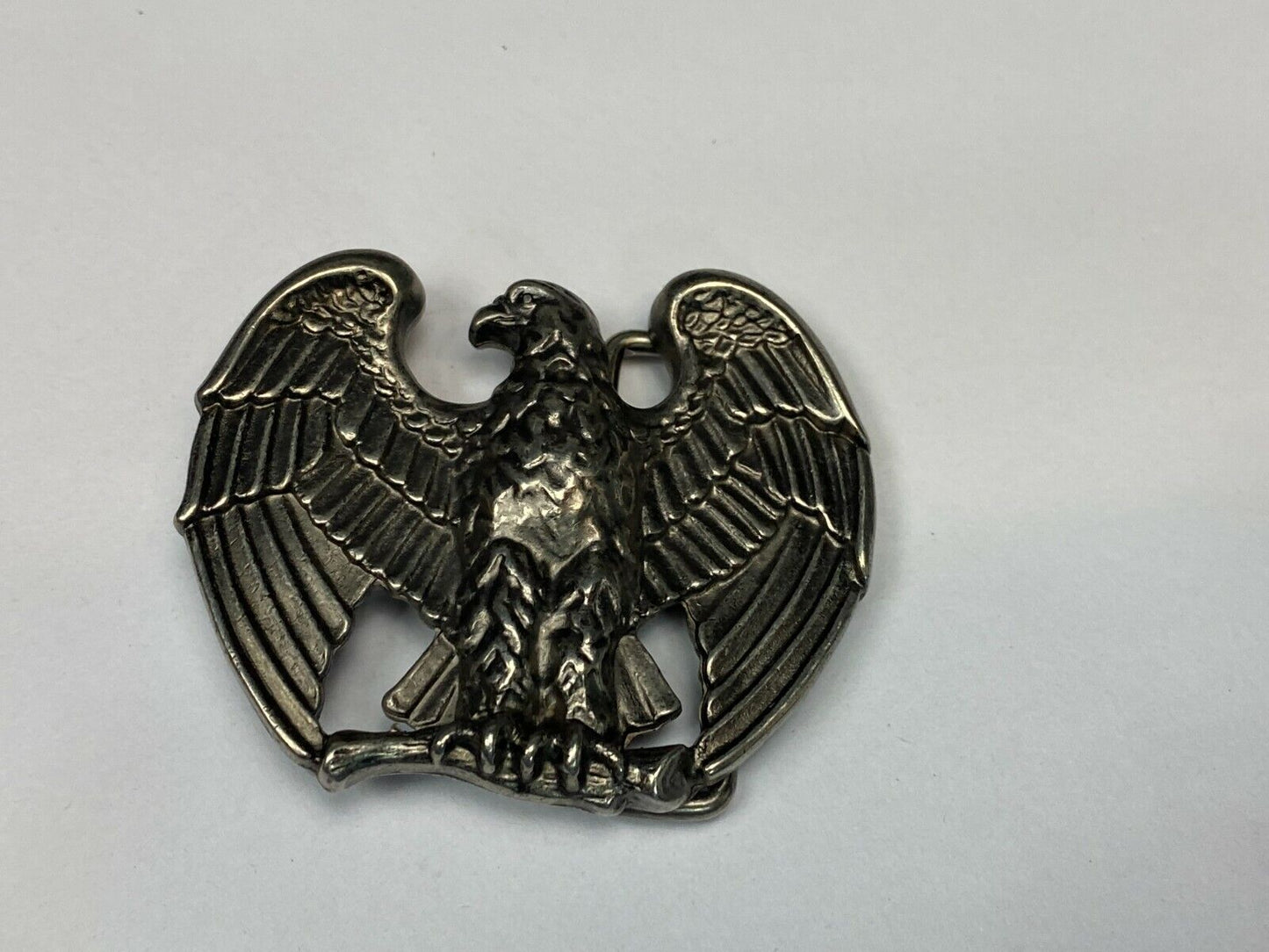 2.5" Belt Buckle Eagle Silver Metal Avon Spread Wings 3D Raptors Birds