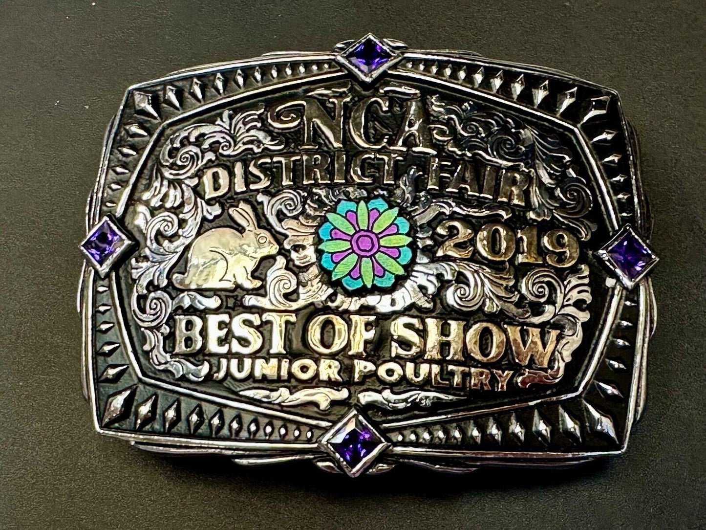 Best of Show JR poultry Trophy NCA District Fair 2019 Arkansas belt buckle By KS