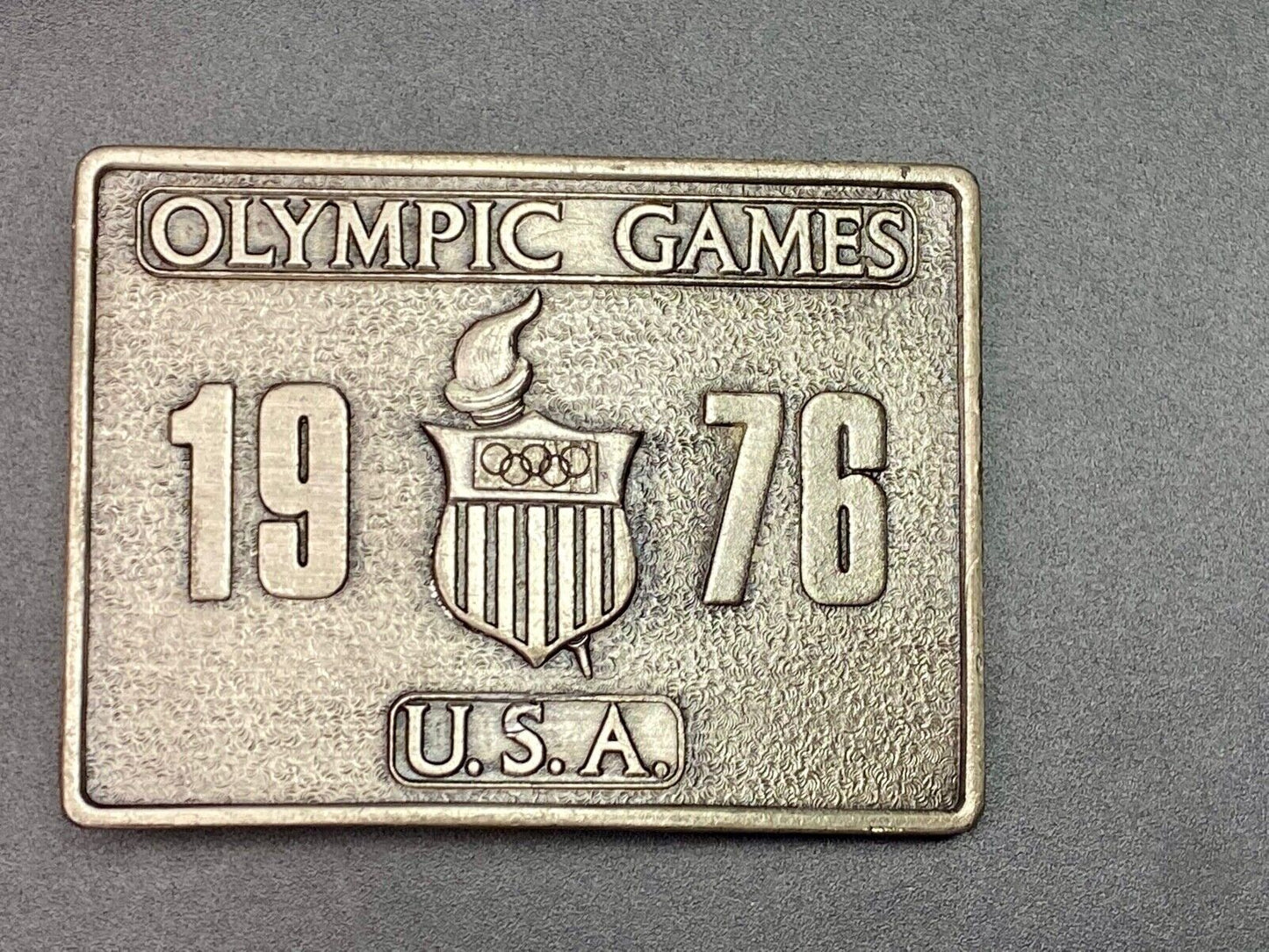 Vintage 1976 Olympic Games Commemorative Belt Buckle By Bergamot Brass Works