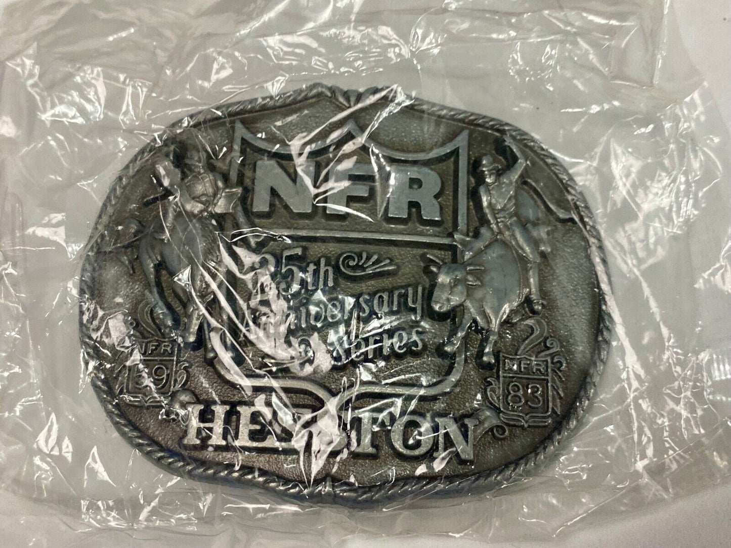 1983 Nos 25Th Anniversary 1St Edition National Finals Rodeo Nfr Belt Buckle