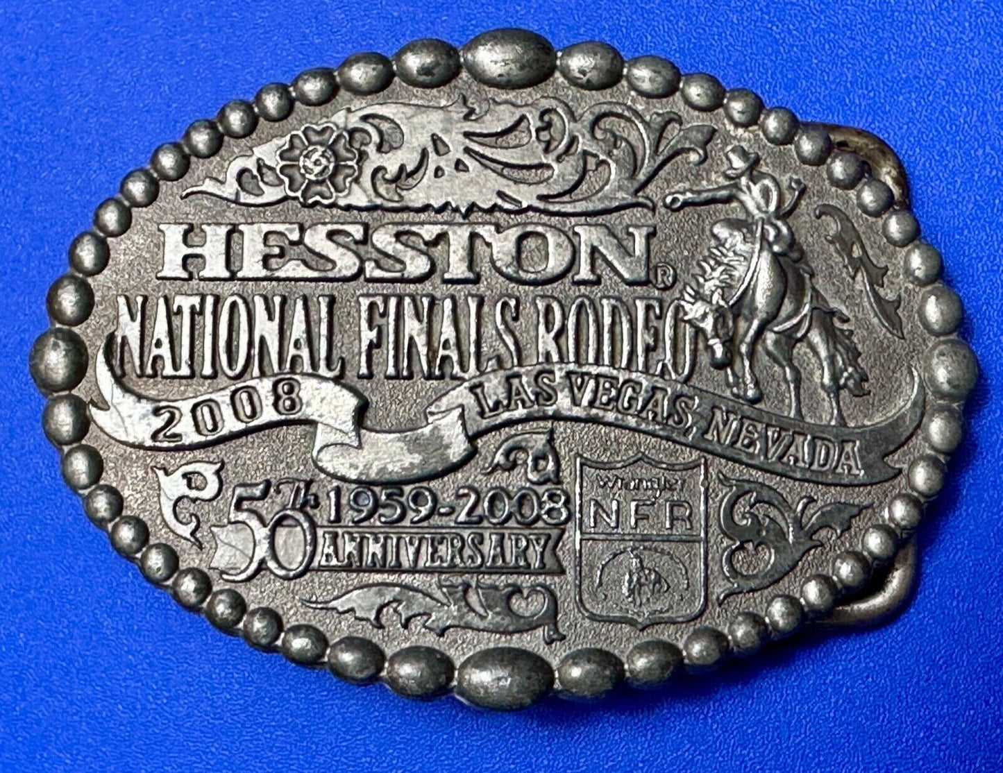 2008 Youth Size NFR Montana Silversmiths Wrangler 50th anniversary belt buckle