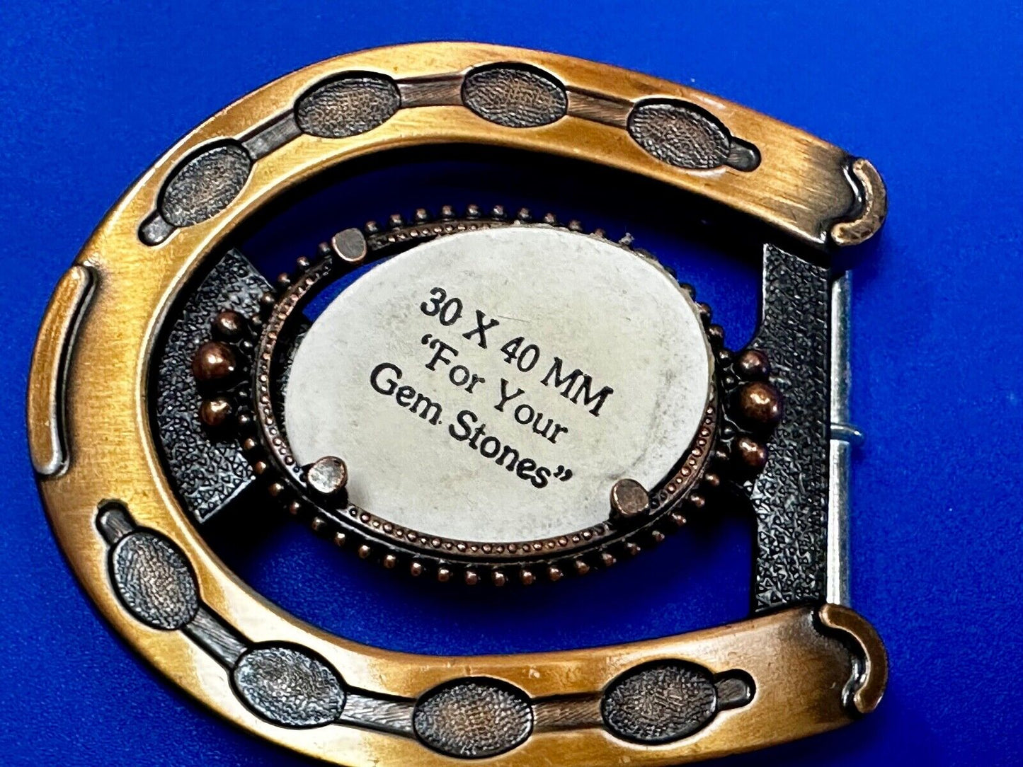 30 x 40 mm Western Horseshoe Shpaed Belt Buckle To Mount Your Cabochon Gem Stone
