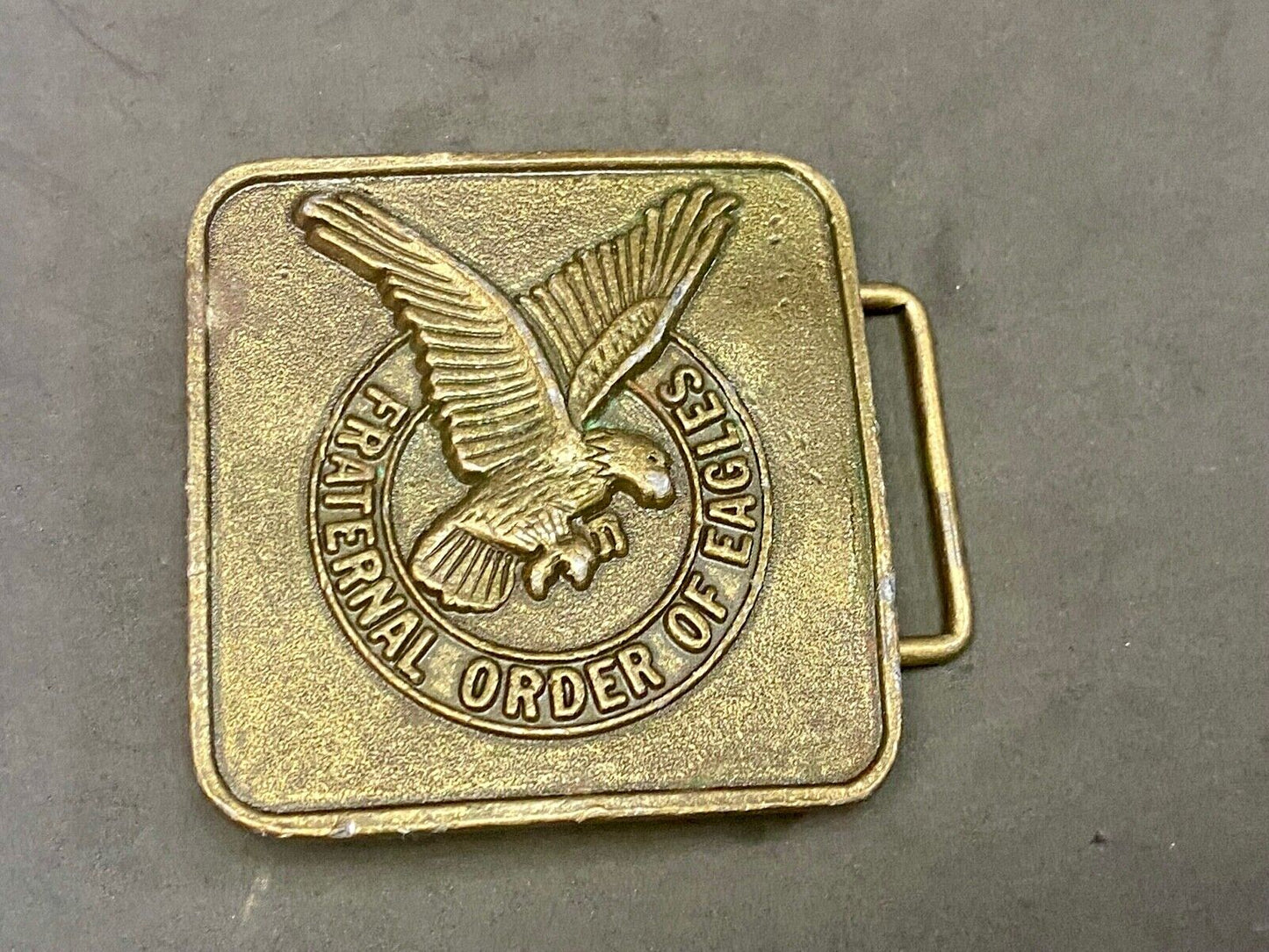 Vintage F.O.E. Fraternal Order Of The Eagle's Belt Buckle