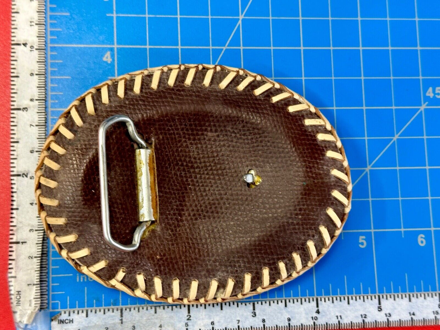 Banjo Country Music Bluegrass Pickers Gorgeous Snake Skin Vintage Belt Buckle