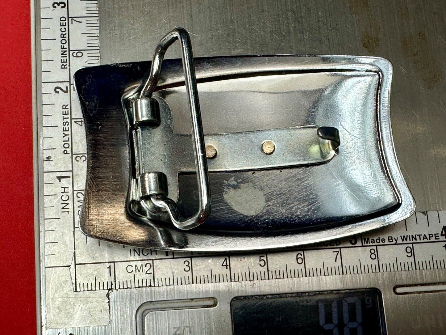 American Eagle - Vintage Mirrored Reflective Two Tone western belt buckle