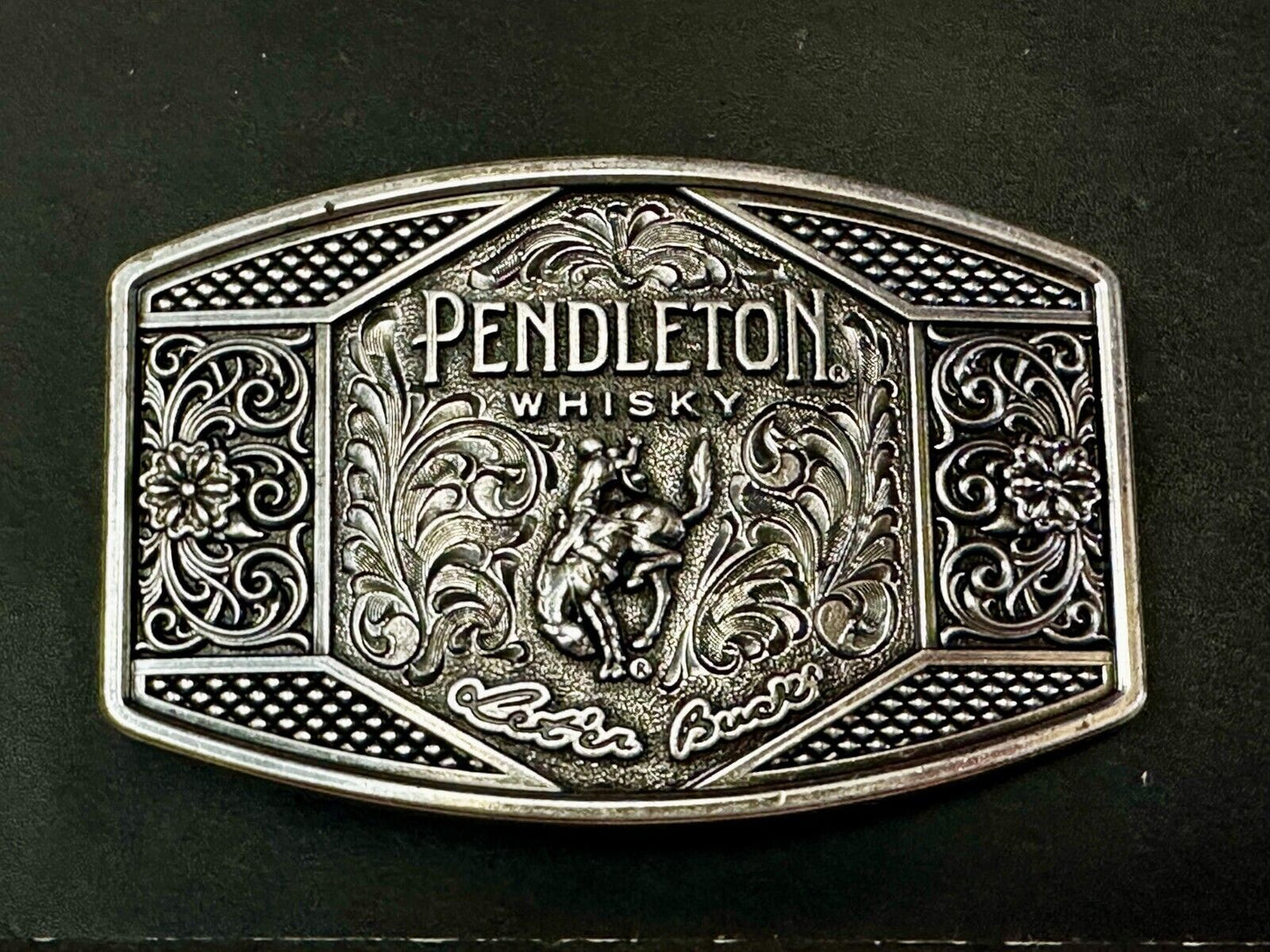 2022 Pendleton Whiskey Let'er Buck Rodeo Cowboy Montana Silversmiths Belt Buckle