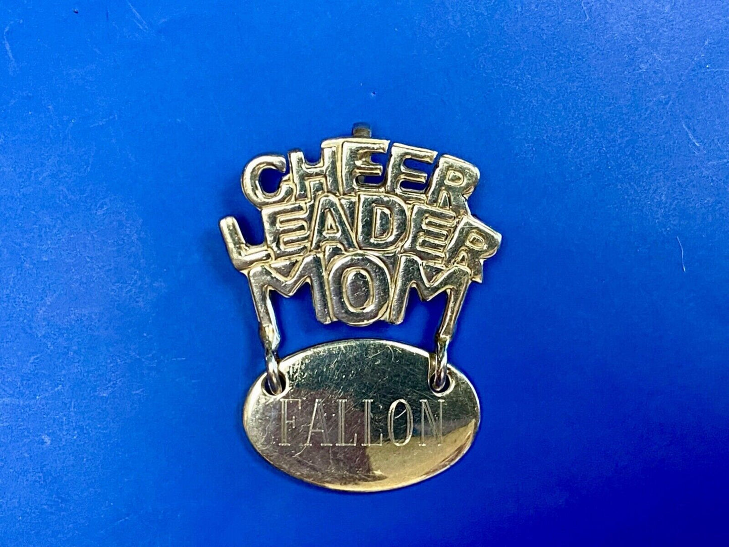 Vintage Cheerleader Mom Sterling Silver 925 Proud Football Mamma! Brooch Pin