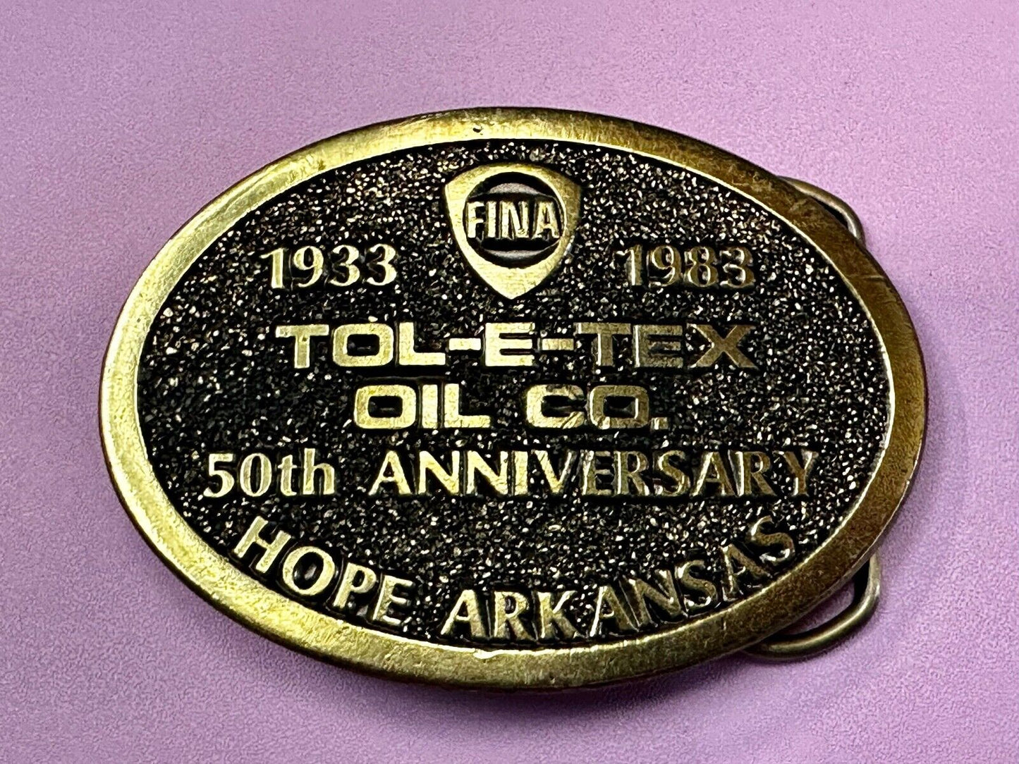 TOL-L-Tex Oil Company Hope Arkansas 50th Anniversary Great American Belt Buckle
