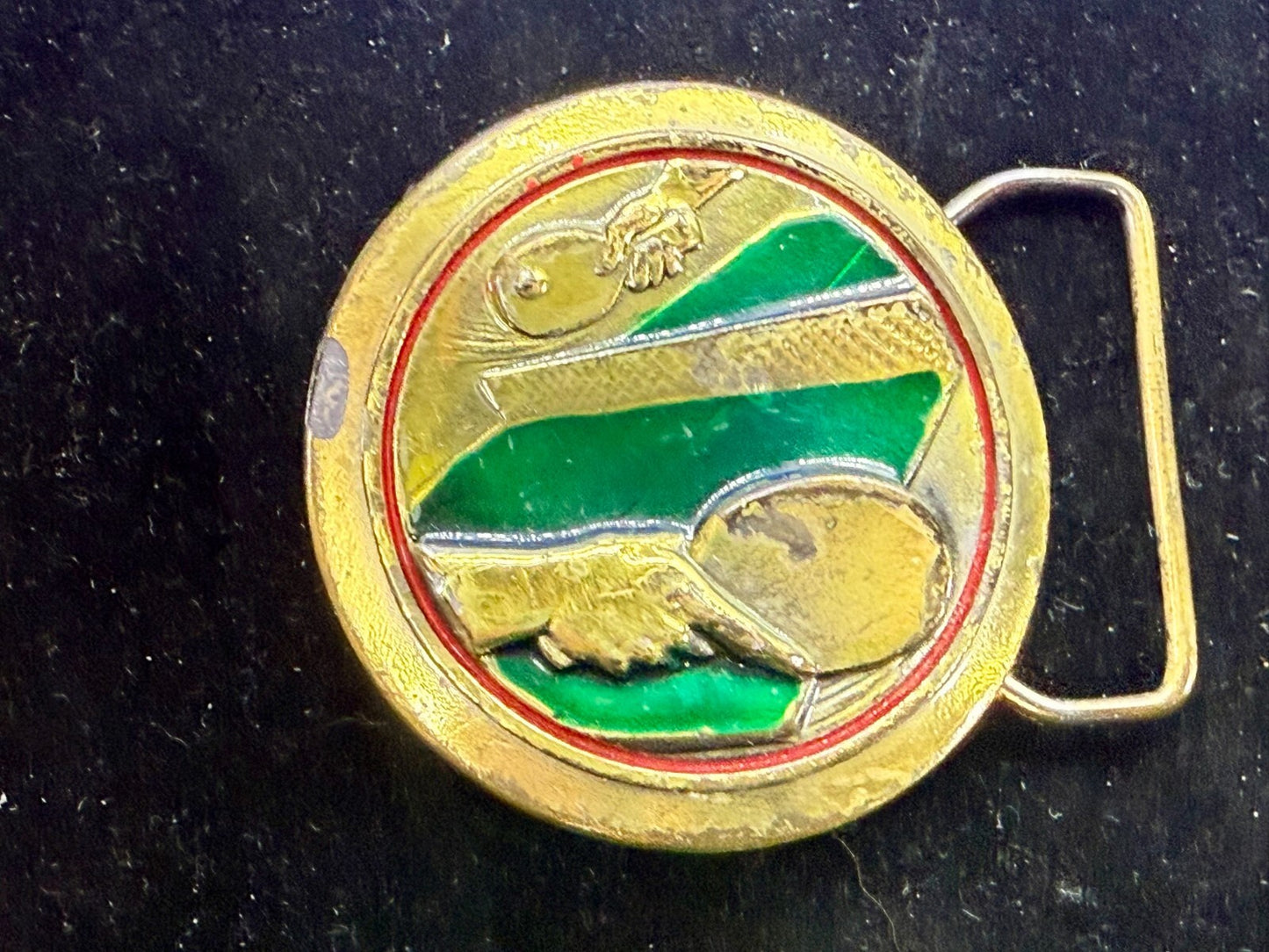 Table Tennis Ping Pong Racket Sports Limited Edition Vintage 1977 Belt Buckle