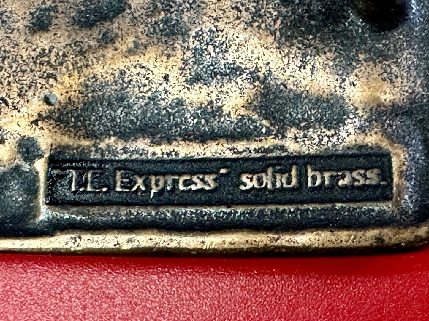 T.E.Express Tech Ether Guild Steam Locomotive Train Railroad vintage belt buckle