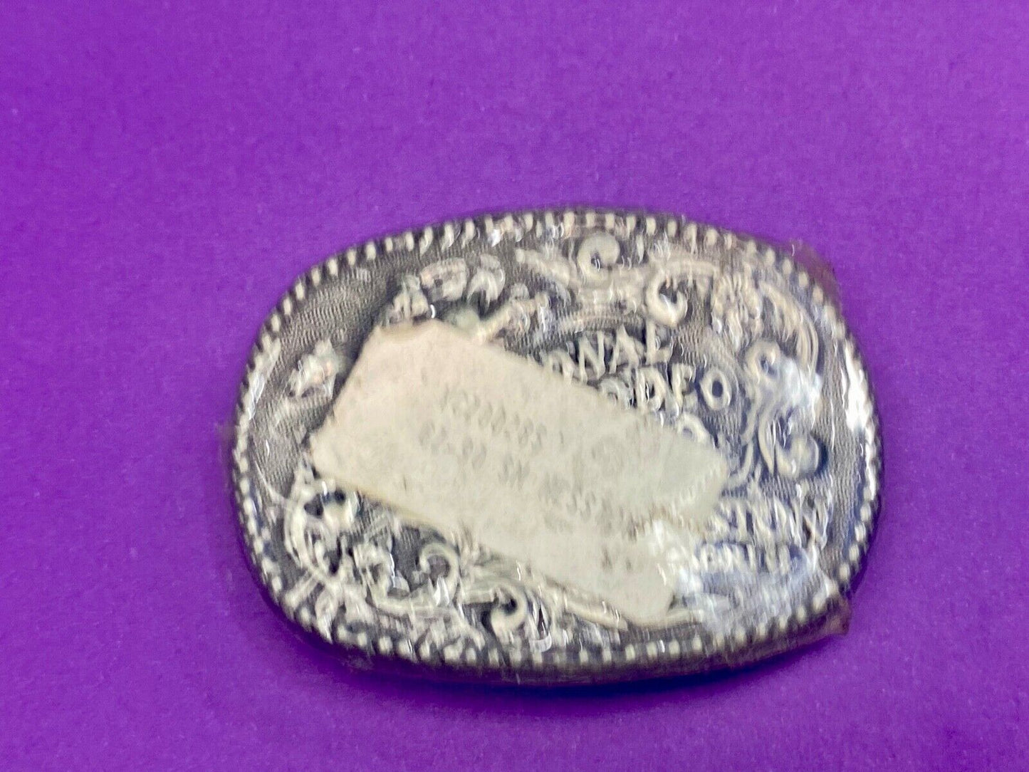 1990 National Finals Rodeo Youth Hesston Belt Buckle NFR Commemorative