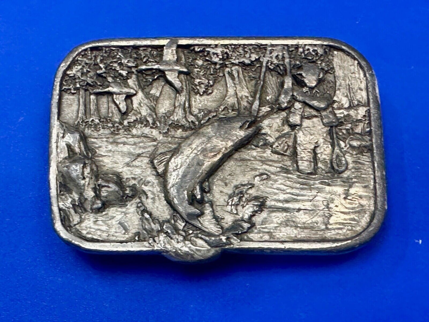The Thrill of Fishing Vintage 1982 Siskiyou Fish Commemorative Belt Buckle
