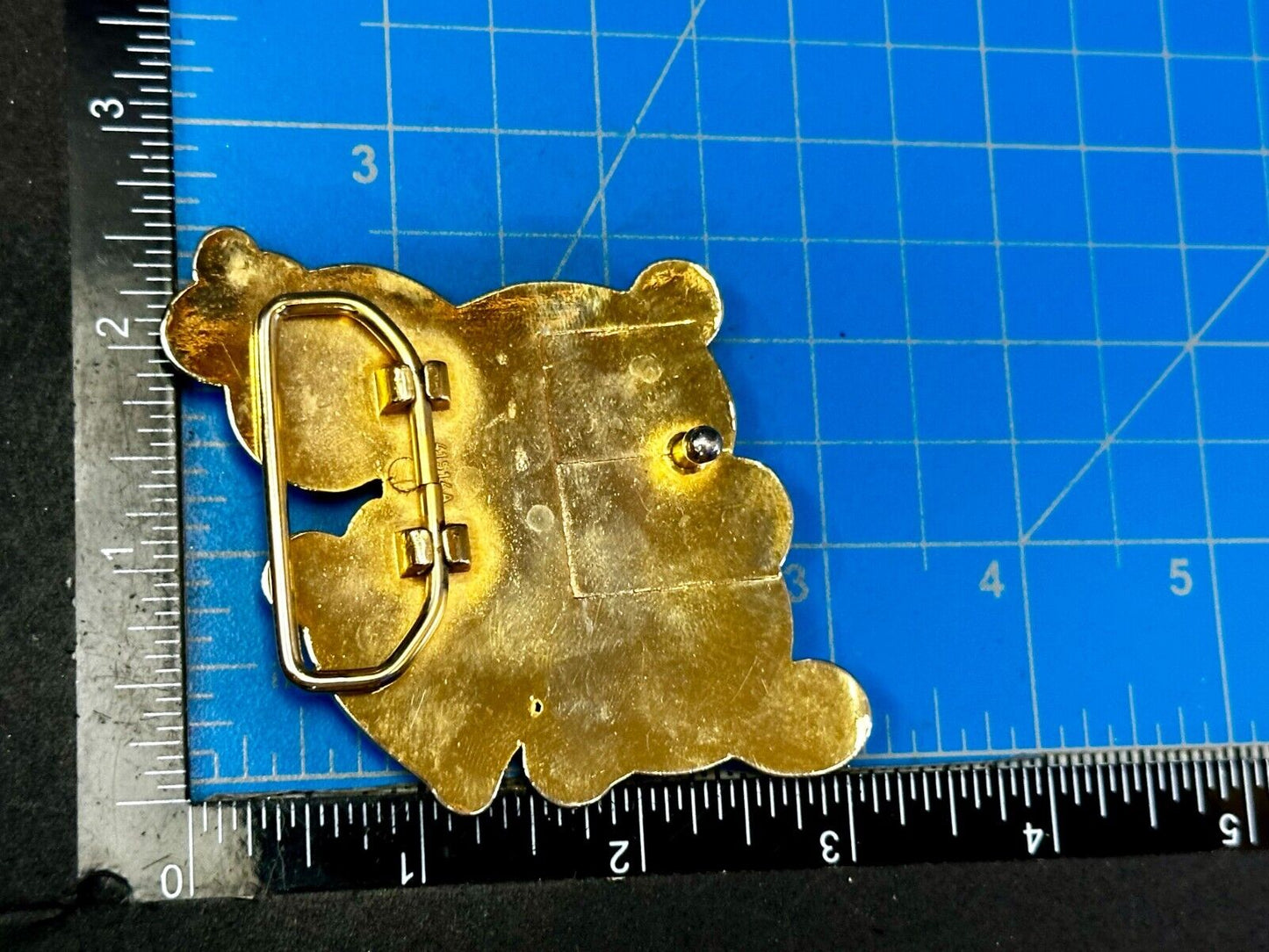 The Scarlet Letter A -Initial - Ornate Font - gold color cutout Belt Buckle