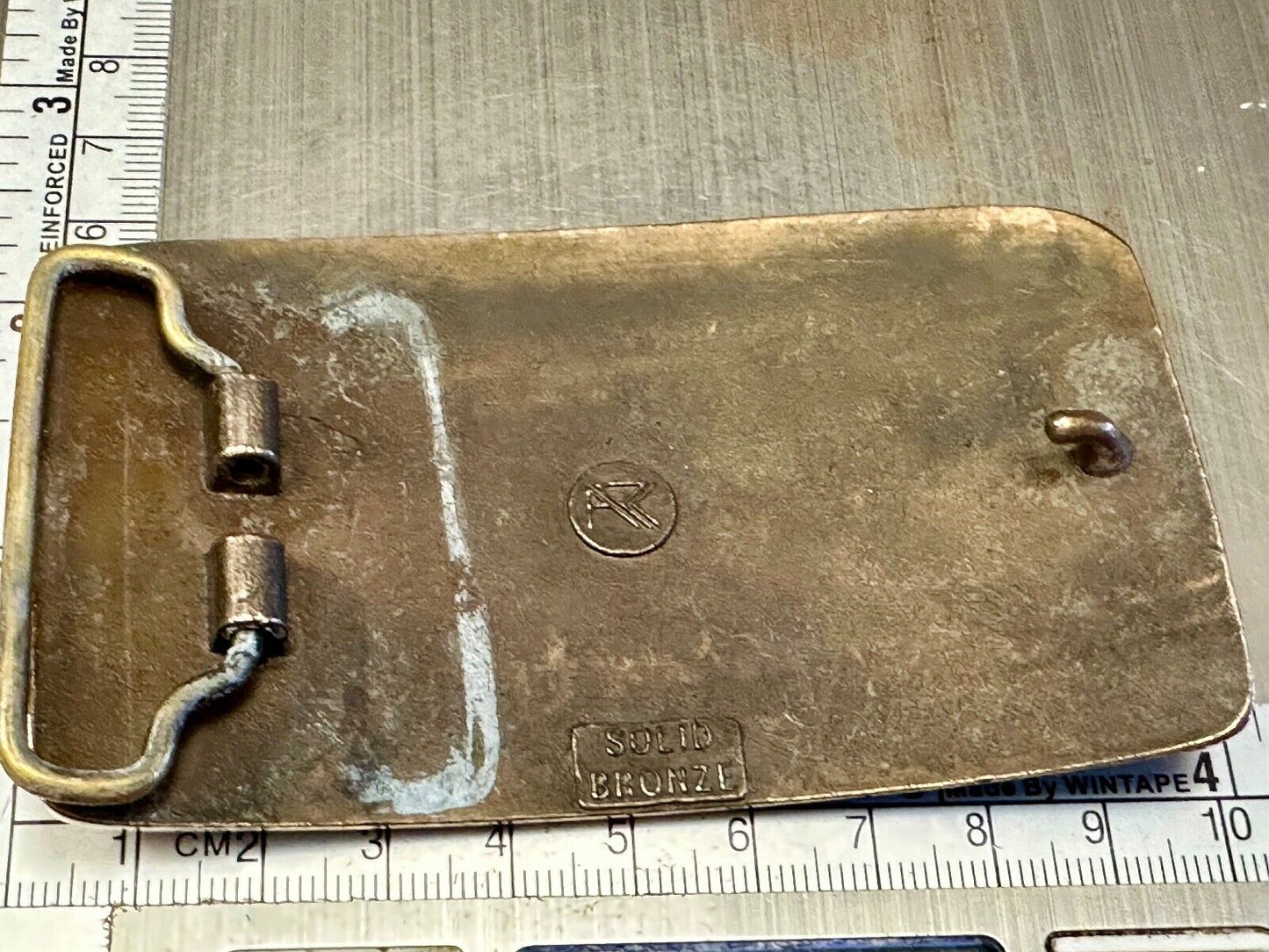 The Waggoners Vintage Trucking company advertising solid bronze belt buckle