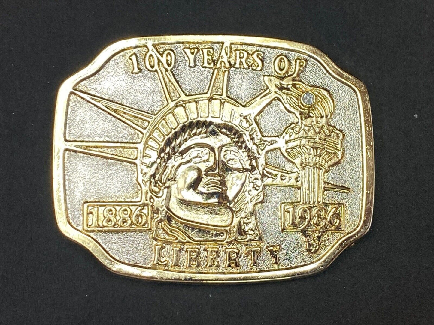 Vintage Belt Buckle 100 Years Of Lady Liberty 1886 - 1986 Statue Of Liberty