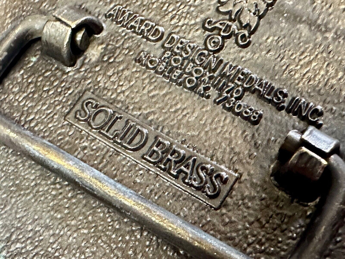 The Great State of Kansas Vintage Solid Brass ADM Belt Buckle