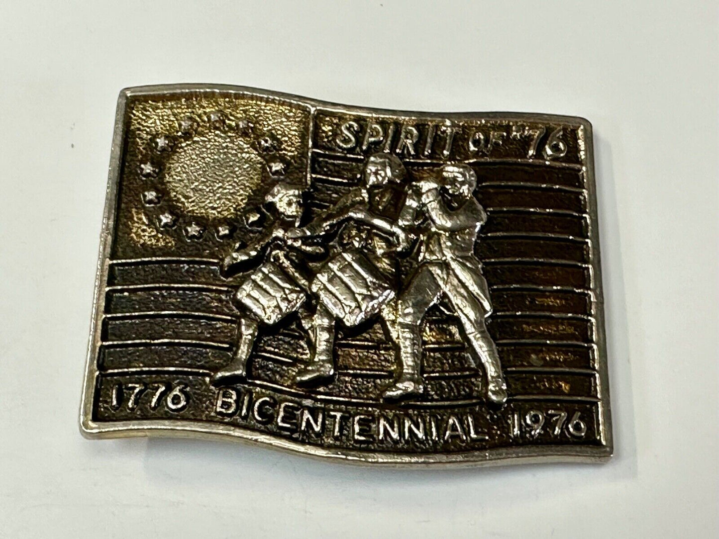 The Spirit of 76 - Patriotic American Bicentennial Marching Band belt buckle