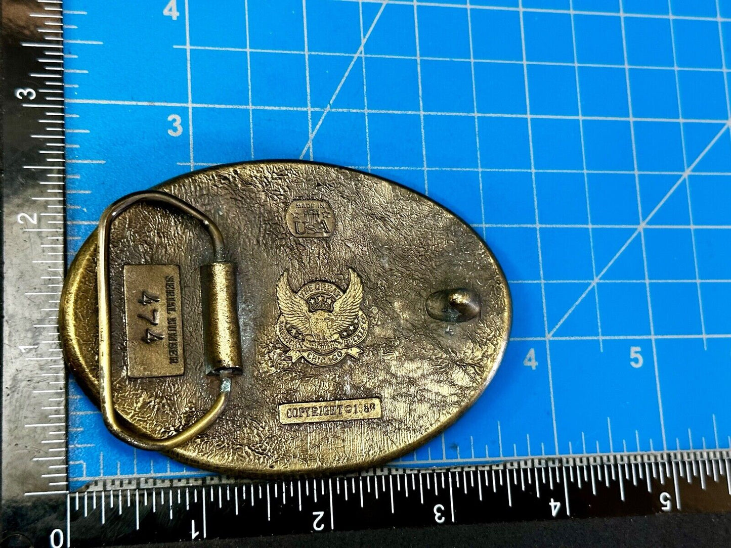 Bighorn Ram - Wildlife VTG 1980 Belt Buckle by Great American Buckle Co