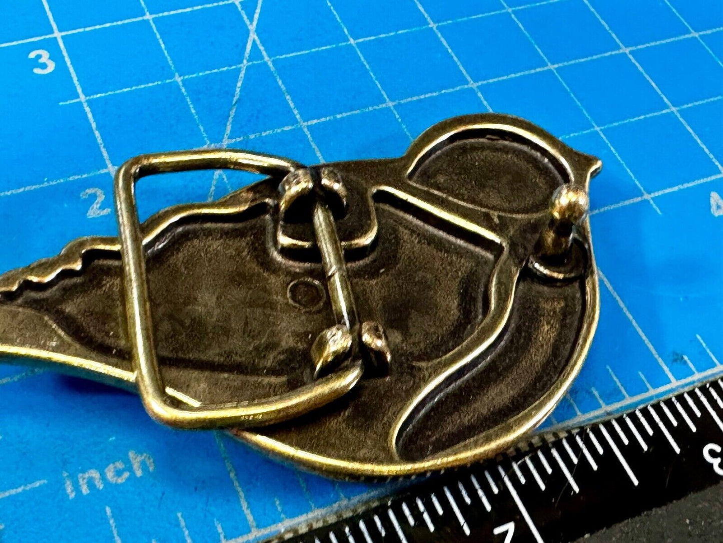 Bird Dove Shaped Cutout Figure Brass Tone Belt Buckle by Relic