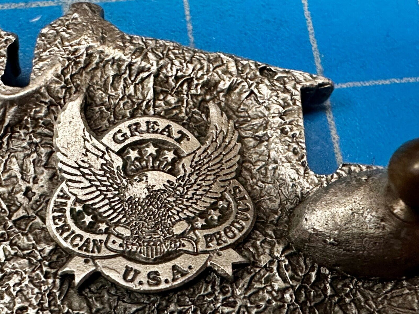 Train Locomotive Steam Engine RailRoad 1986 Great American Products Belt Buckle