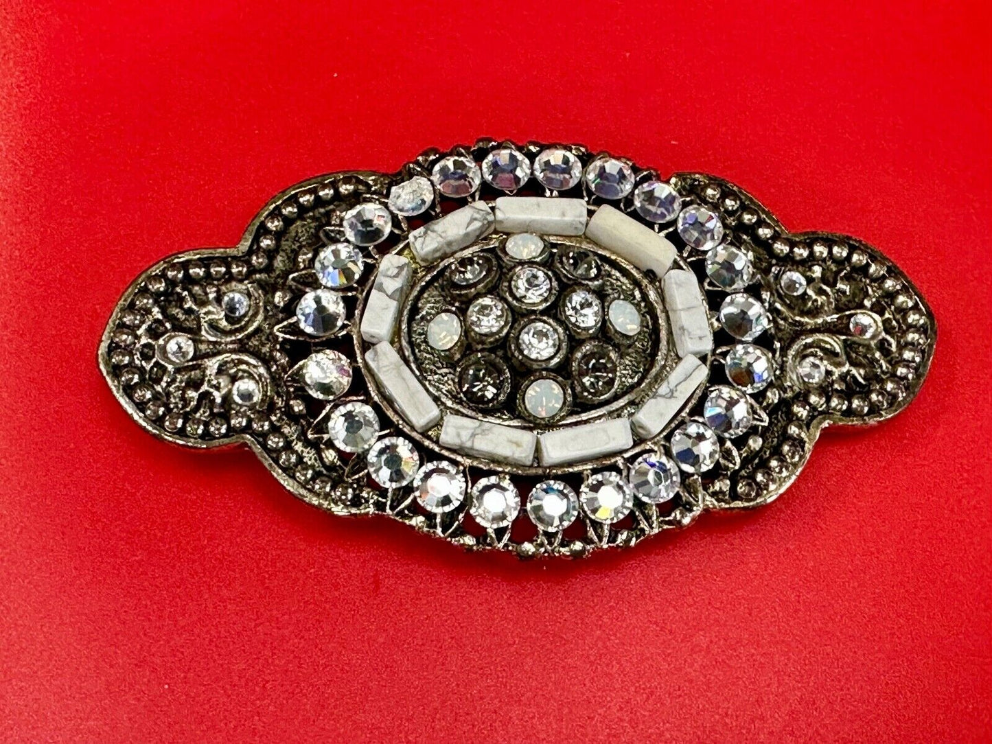 Vintage accented antique victorian vibe large belt buckle