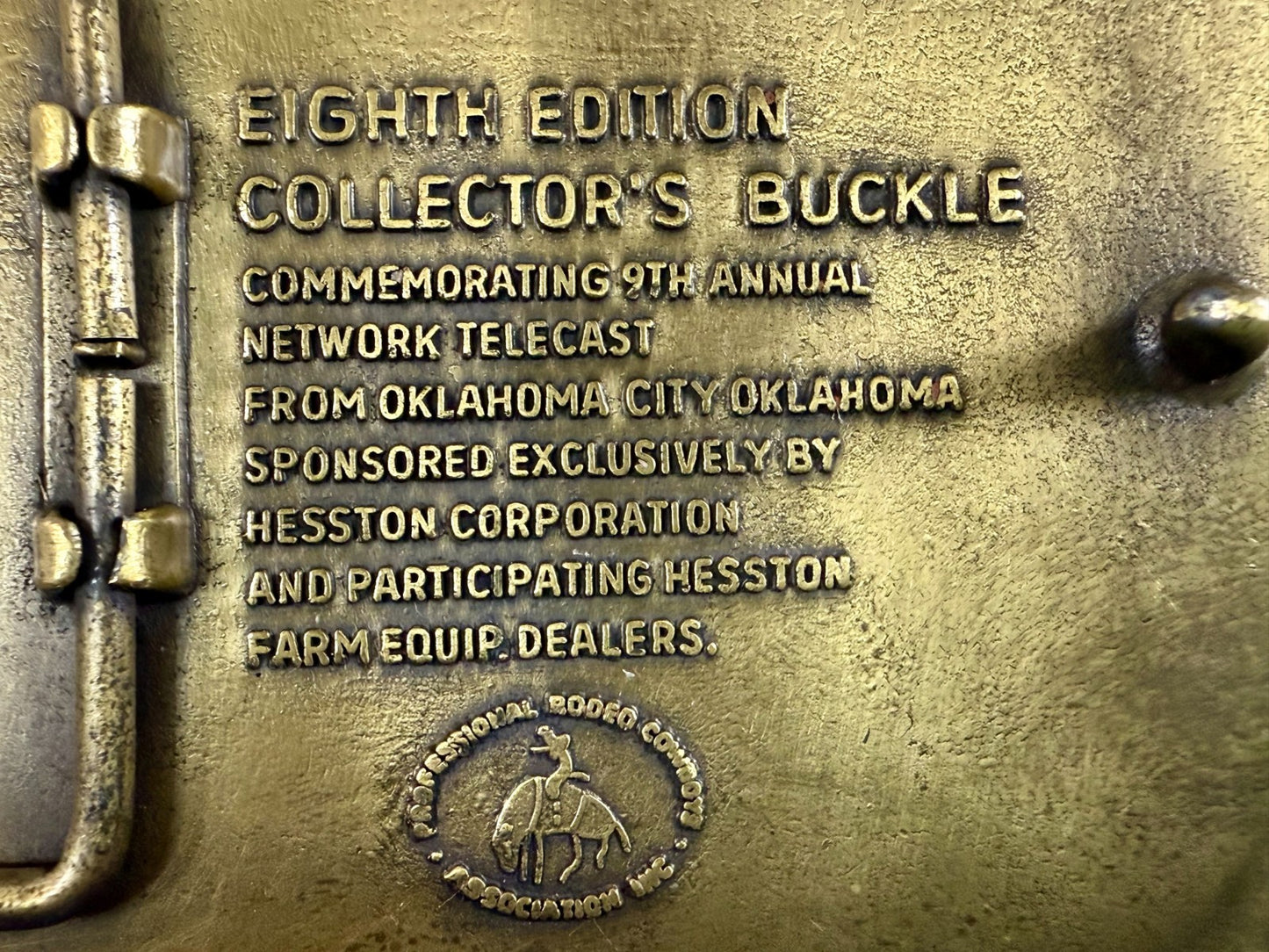 1982 Hesston NFR National Finals Rodeo All Around Cowboy Belt Buckle