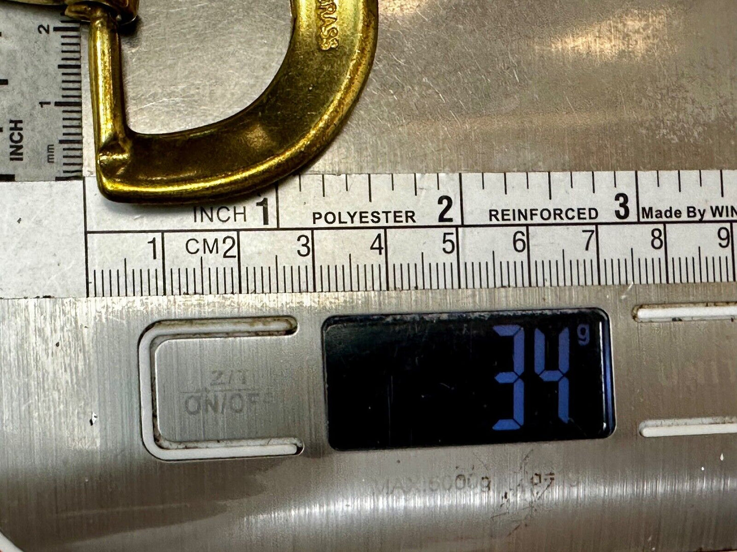 Thick Solid Brass Half Oval Shaped Vintage Replacement Belt Buckle