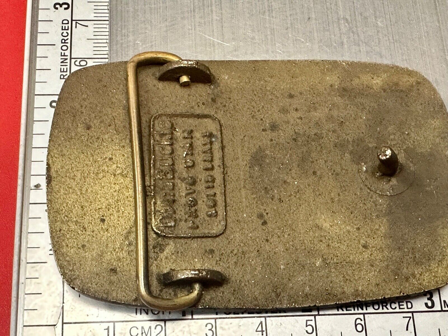 Baker Tanks Fluid Containers Mine Co. Promo solid brass Dynabuckle belt buckle