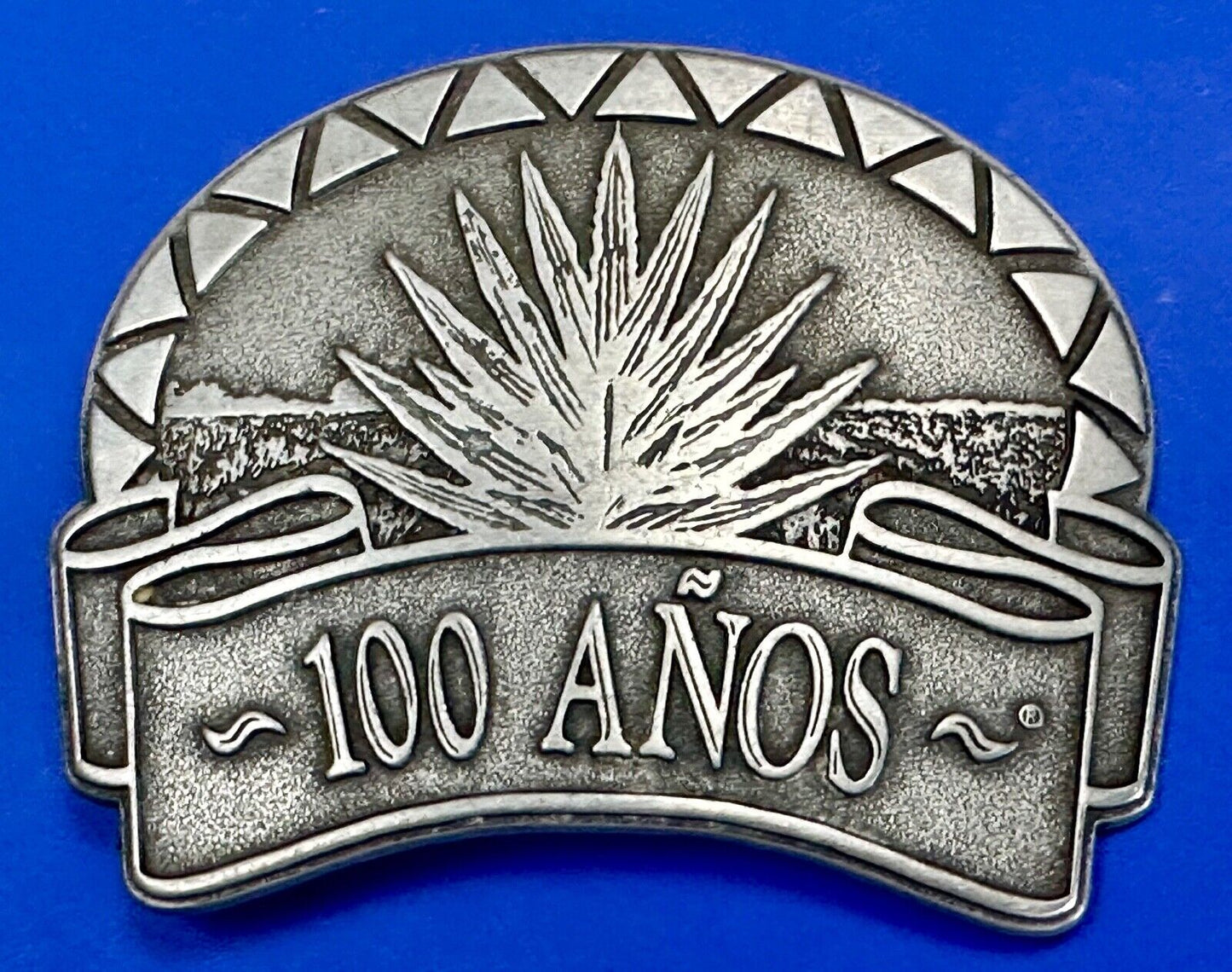 Tequila Brand 100 Anos curved Vintage Adverting Belt Buckle