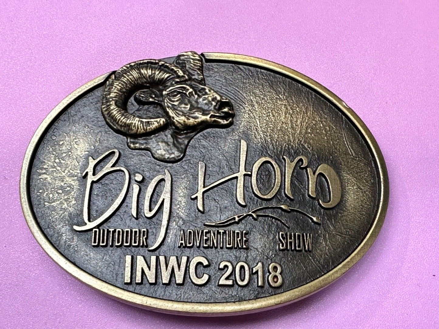 BIG HORN SHOW 2018 Outdoor Adventure Inland N.W. INWC Spokane WA Belt Buckle