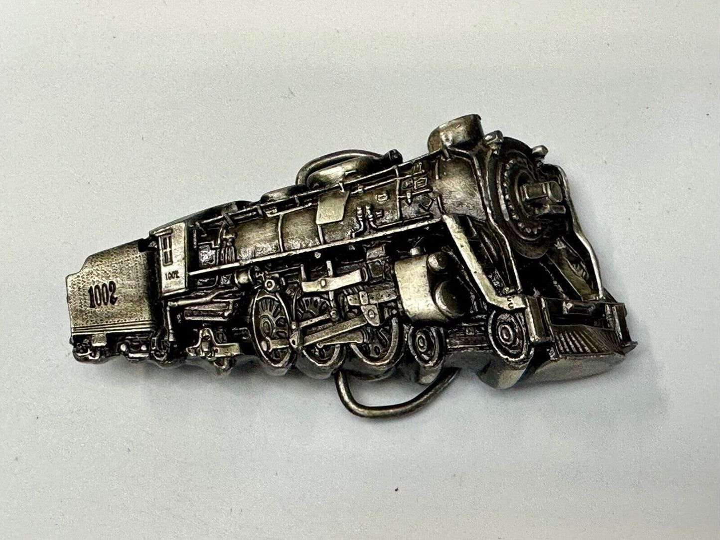Train Steam Locomotive #1002 Vintage 1978 Cutout RR Bergamot Belt Buckle
