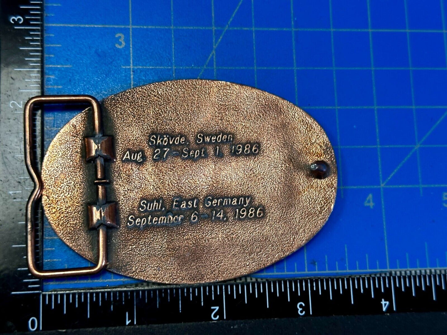 1986 World Shooting Championship Event United States of America Belt Buckle
