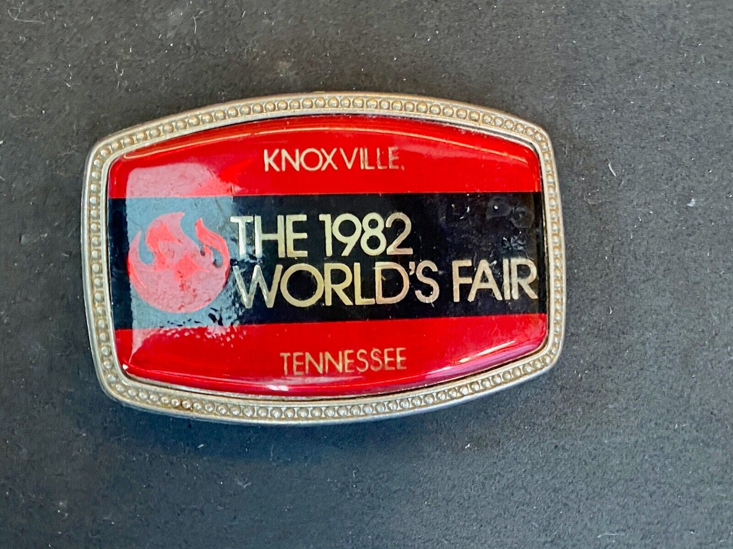 The 1982 Worlds Fair. - Knoxville Tn Tennessee Belt Buckle - Sunsphere
